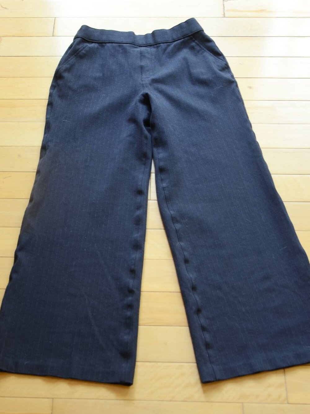 Spanx Pinstriped Wide Leg Pants Size M